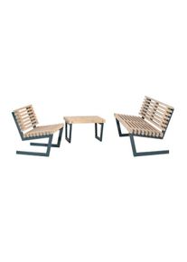Plus Siesta Loungeset 2 mit Sessel - BankSofa - Tisch 80 cm