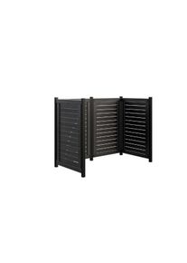 Plus Lund Mülltonnenverkleidung schwarz 165 x 85 x 124 cm K2025