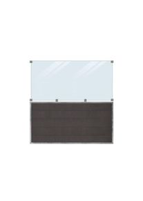 Plus Futura WPC Zaun mit Glas 180 x 180 cm