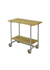 Plus Urban rollbarer Picknick-Pflanztisch-Grilltisch Kiefer-Fichte druckimprägniert 100 cm K2025