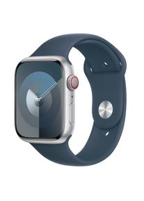 Smartwatch Apple Watch 9 GPS + Cellular, 45mm Silver Aluminium Case, Storm Blue Sport Band - S/M