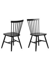 Set 2 scaune din lemn de mesteacan, Riano Negru, l50,5xA49,5xH86 cm