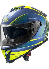 Premier Typhoon FR, full face helmet , color: Matt Dark Blue/Blue/Neon-Yellow , size: M