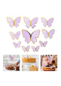 10 Pcs Romantic Butterfly Cake Insert Baby Wedding Decoration Party Decorations Paper DIY