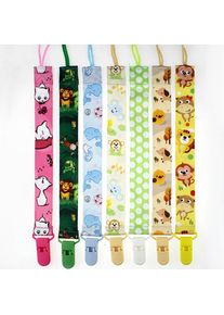 Soother Nipple Dummy Holder Anti-drop Buckle Strap Cartoon Baby Pacifier Clip Chain Ribbon for Newborns Feeding Accessories