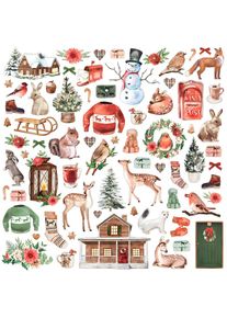 24Pcs/Pack Romantic Christmas Sticker DIY Craft Scrapbooking Album Junk Journal Decorative Stickers