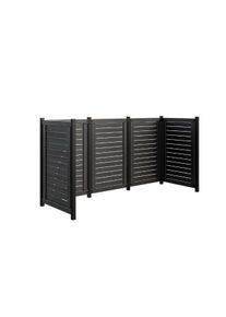 Plus Lund Mülltonnenverkleidung schwarz 245 x 85 x 124 cm K2025