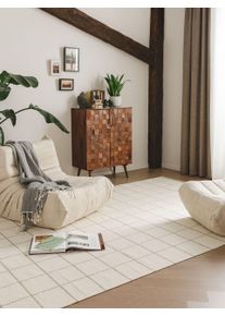 benuta Pure Tapis de laine Gyda Crème 120x170 cm - Tapis en fibres naturelles