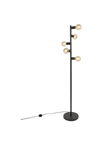 Facil - Lampadaire - 5 lumière - h 170 cm - Noir - Moderne - éclairage intérieur - Salon i Chambre - Noir - Qazqa