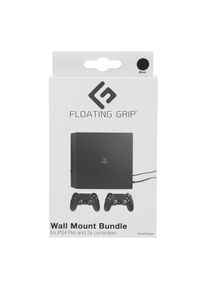 FLOATING GRIP Playstation 4 Pro and Controller Wall Mount - Bundle (Black)