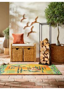 wash+dry by Kleen-Tex unisex Voetmat in bont ,maat 40x60 cm - rechthoekig, Witt, 100% Polyamide. Achterzijde: 100% Elastiek