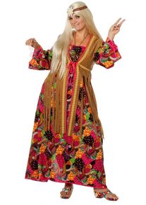 Retro hippiekjole kvinders kostume
