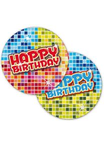 Folat 6 sottobicchieri Retro Happy Birthday (2er Multipack)