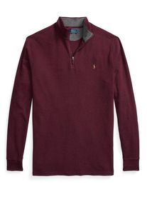 Plus size : Polo Ralph Lauren, Sweatshirt with Troyer collar in a Bourdeaux