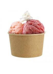 PuntoQPack 50 Uds. Tarrinas de helado cartón kraft (240ml) Ref HEL014