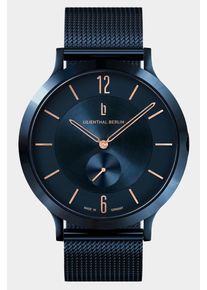 Men's Wrist Watch - Blue - Surgical steel case, Sapphire-hardened mineral glass, Mesh Strap - 42.5mm Case, Quartz Movement - Lilienthal Berlin