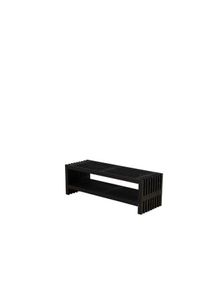 Plus Rustik Trallebank mit Schuhregal Kiefer-Fichte schwarz 138 cm K2025