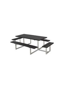 Plus Basic Picknicktisch mit 2 Anbausätzen Retex Upcycling schwarz 260 x 160 cm