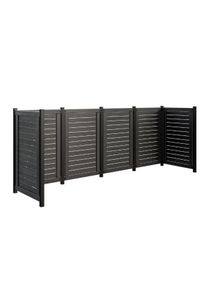 Plus Lund Mülltonnenverkleidung schwarz 325 x 85 x 124 cm K2025
