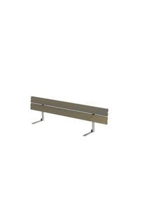 Plus Rückenlehne Kiefer-Fichte graubraun für Plankenbank mit Beschlag 166 cm