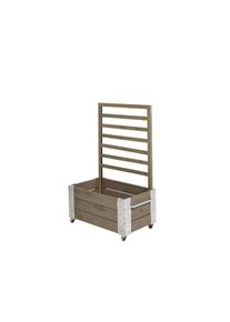 Plus Cubic rollender Raumteiler Rankkasten 87 x 50 x 130 cm graubraun K2025