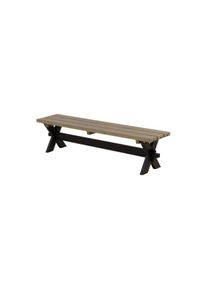 Plus Nostalgi Plankenbank 177 cm schwarz - graubraun