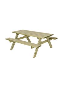 Plus Picknicktisch mit Klappsitzen Kiefer-Fichte unbehandelt 177 cm