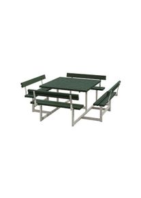 Plus Picnic Picknicktisch 8-Sitzer mit 4 Rückenlehnen grün 200 cm
