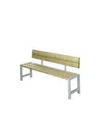 Plus Plankenbank mit Rückenlehne 176 cm druckimprägniert