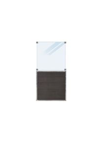 Plus Futura WPC Zaun mit satiniertem Glas 90 x 180 cm