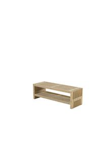 Plus Rustik Trallebank mit Schuhregal Kiefer-Fichte treibholzfarben 138 cm K2025