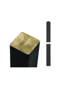 Plus Premium Leimholzpfosten Rundkopf NTR-A 9 x 9 x 208 cm schwarz