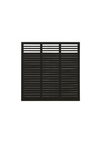 Plus Decora Zaun Sichtschutzelement schwarz 180 x 180 cm