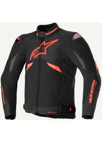 Alpinestars T-GP R V3, textile jacket Drystar , color: Black/Neon-Red/White , size: XL