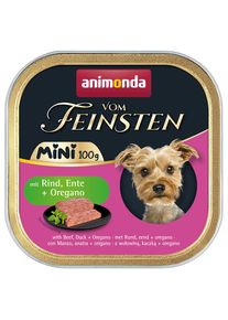 32x100g Manzo Anatra Adult Mini animonda vom Feinsten umido cani