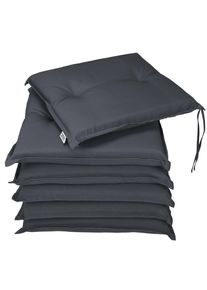 Detex® Set di 6 imbottiture per sedia grigio
