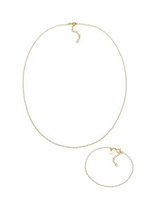 Kuzzoi Parure de bijoux 'Plättchen' Homme or taille One Size