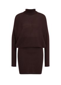WE Fashion Kleid Damen dunkelbraun Größe XS