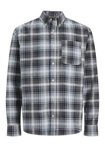 Jack & Jones JACK & JONES Heren Overhemd 'Brook' grijs / zwart / wit L