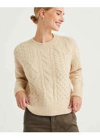 WE Fashion Pullover Damen elfenbein / offwhite Größe XS