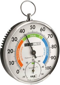 Tfa Dostmann Thermomètre-hygromètre analogique TFA à anneau métallique