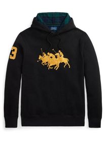 plussize: Nadměrná velikost: Polo Ralph Lauren, Bluza z kapturem, duży haft z logo Czarny