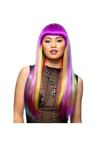 Smiffys Manic Panic Perücke lila-bunt