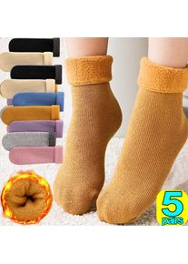 Women Men Winter Socks Warm Thicken Thermal Snow Boots Floor Socks Soft Velvet Cashmere Sock Sleep Solid Color Home Floor Socks