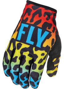 Fly Racing Lite S.E. Exotic, gants , couleur: Rouge/Jaune/Bleu/Noir , taille: 3XL
