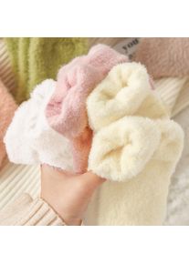 INS Cute Mink Velvet Warm Sleeping Socks Autumn Winter Thickened Plush Coral Fleece Super Soft Kawaii Sleeping Mid-tube Socks