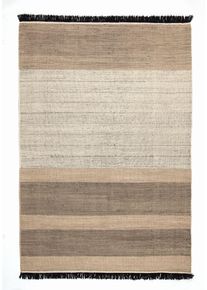 Tres Stripes Tapis noir 170x240cm Nanimarquina