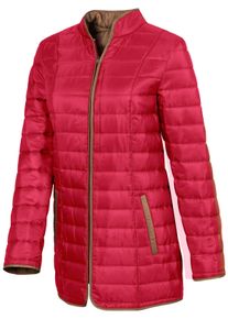 Dames Gewatteerde jas met contrastkleurige voering in rood ,maat 38, WITT, 100% Polyester