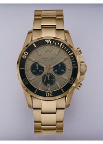 chronographe homme Jacques Lemans à boîtier et bracelet en inox, Or