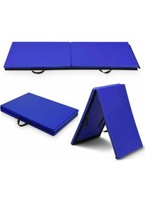 Goplus - Matelas Gymnastique Pliant Tapis de Gymnastique Tapis de Sol Pliable Natte de Gym Epais Portable 180 x 60 x 3,8 cm Joint de 2 Tailles